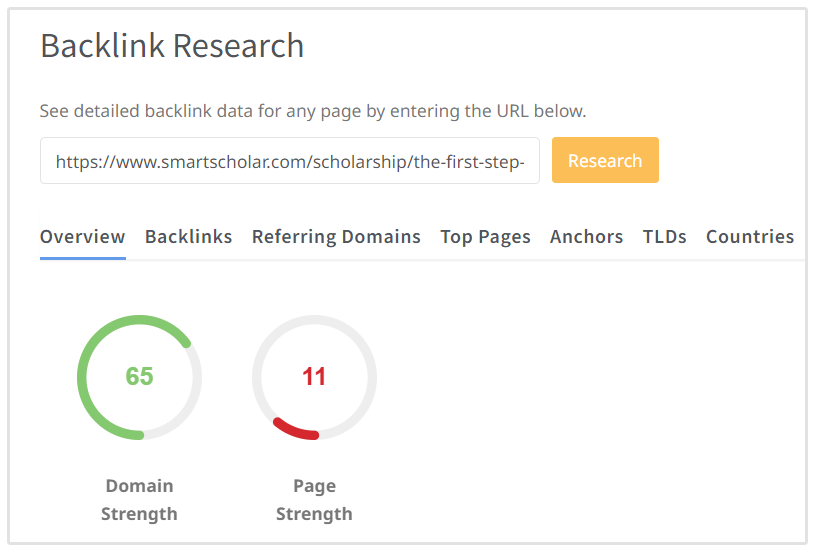 SmartScholar Domein- en Paginasterkte